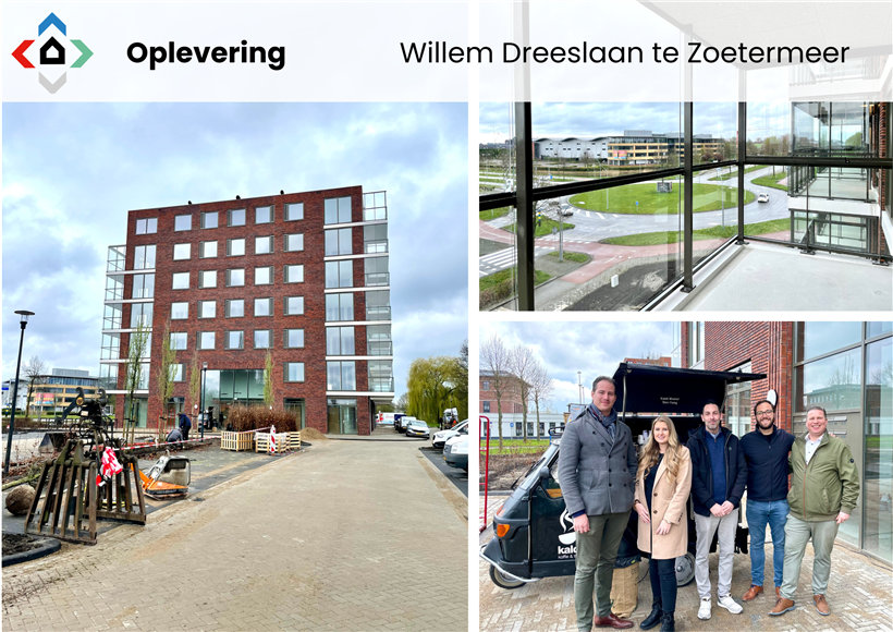 Oplevering nieuwbouwappartementen Willem Dreeslaan in Zoetermeer